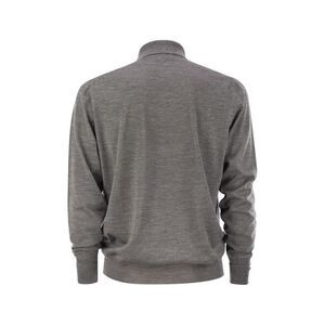 PT01 Men's Fine Knit Polo Shirt Men MELANGE GREY Sweaters & Cardigans